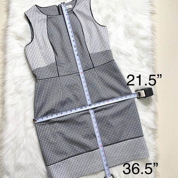 SOLD-Calvin Klein Sleeveless Colorblock Sheath Dress - Picture 9 of 9